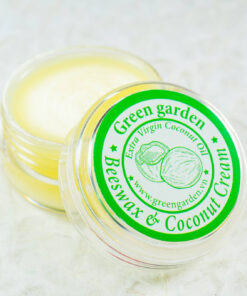 kem dưỡng dầu dừa sáp ong - Green Garden's coconut oil and beeswax cream.