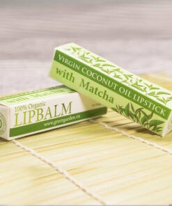 bao bì Son matcha dưỡng môi - Green Garden's matcha lip balm packaging.