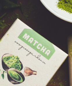 bao bì của xà phòng trà xanh Green Garden - packaging of Green Garden matcha handmade soap