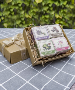 set quà tặng mini combo 4 bánh xà phòng handmade Green Garden - mini gift set