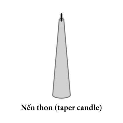 nến thon - taper candle - green garden-01